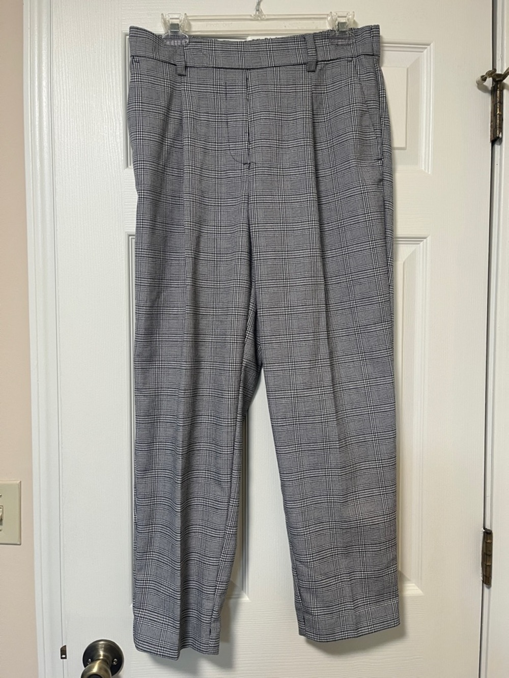LOFT Gray Glen Plaid Dress Pants